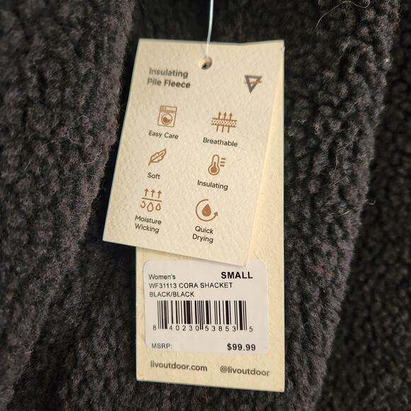 Liv Outdoor Cora Women's Size Small Shaket Black Shirt/Jacket NWT - Picture 5 of 6